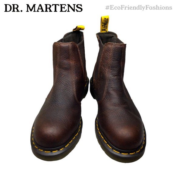 Dr. Martens Shoes Dr Martens Airwair Womens Brown Steel Toe Bouncing Sole Safety Boots Size